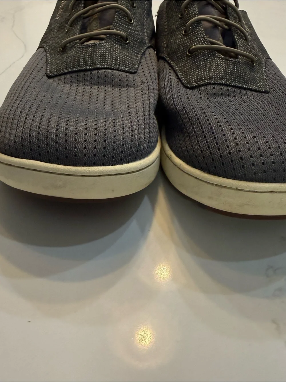OluKai Nohea Moku Mens Sneaker Shoes Dark Gray Textile Lace Up Comfort Size M8.5